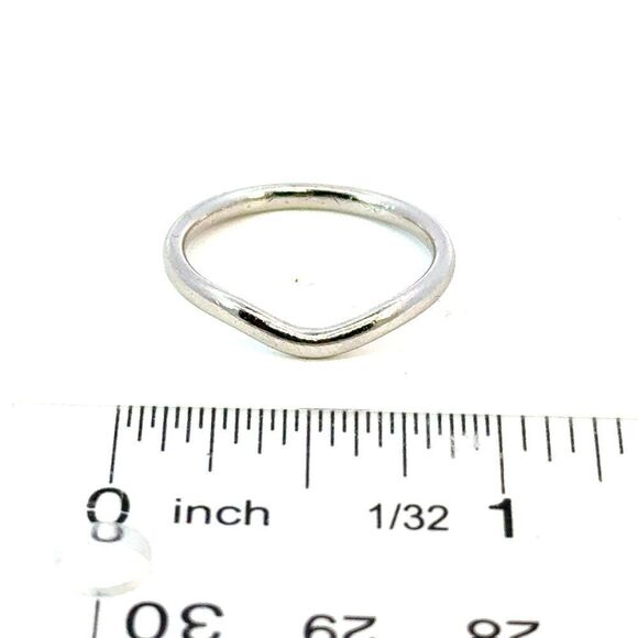 Tiffany & Co Platinum Wave Band Ring 6.5 By Elsa Peretti 2.2 mm Estate TIF923 - Picture 9 of 9